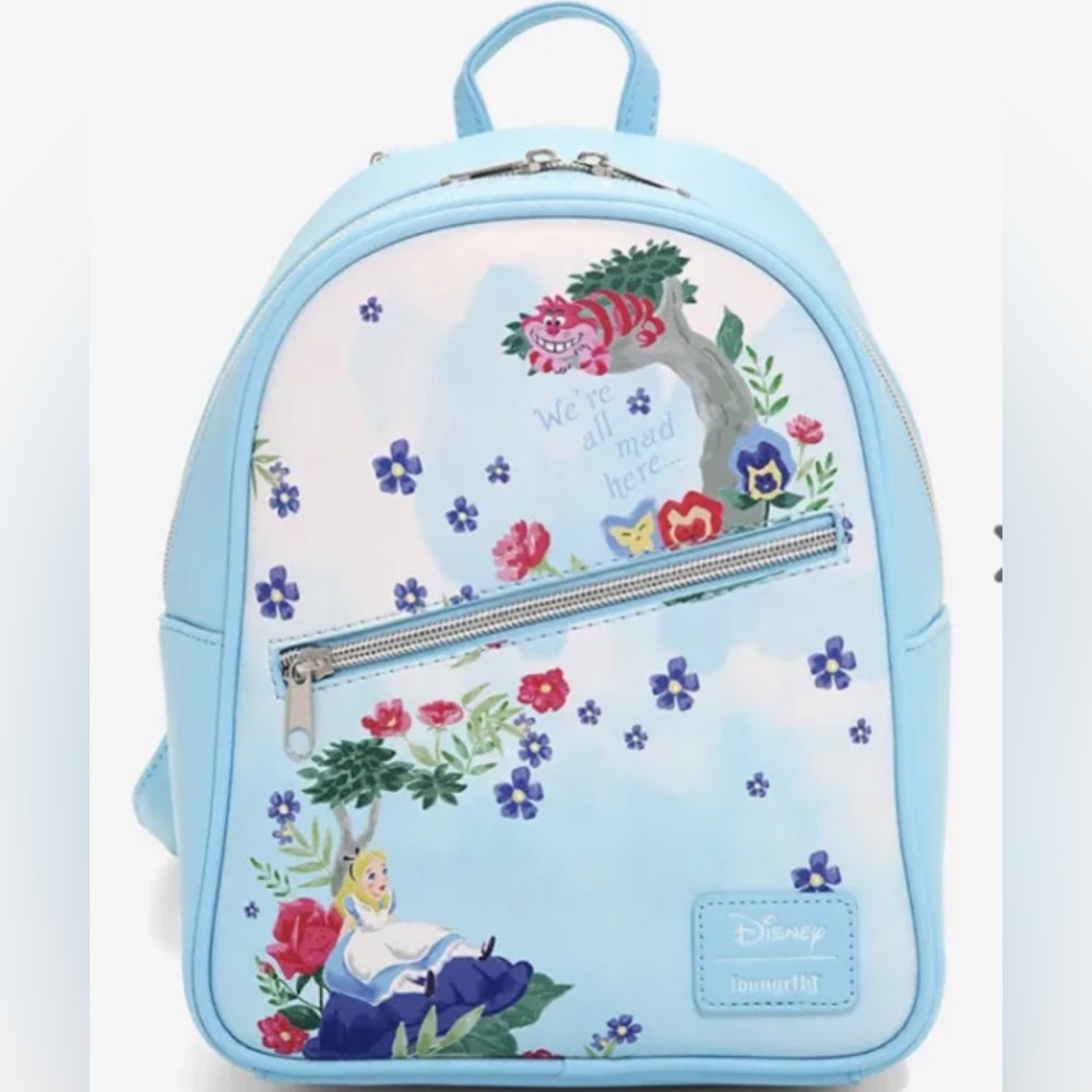 NWOT Loungefly Disney Alice In Wonderland Watercolor Mini Backpack